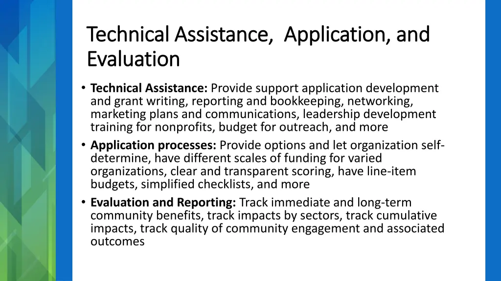 technical assistance technical assistance