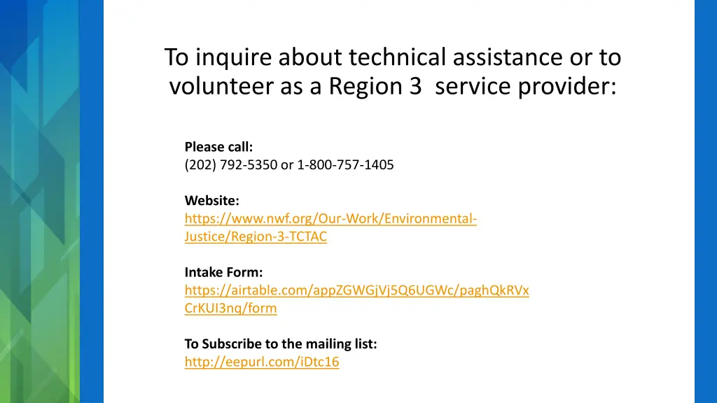 to inquire about technical assistance