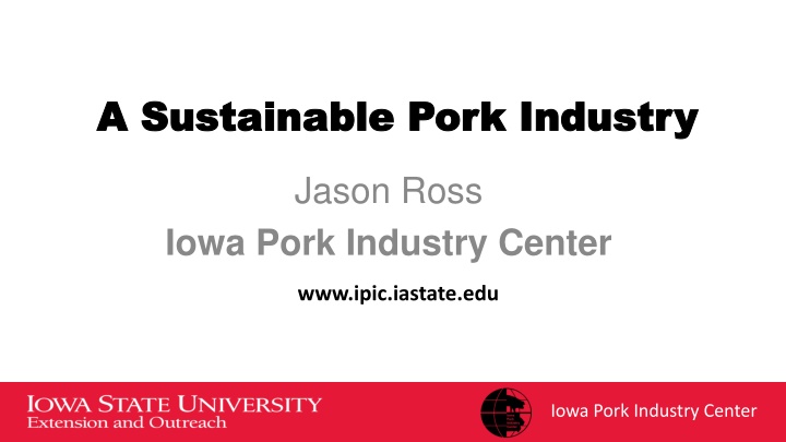 a sustainable pork industry a sustainable pork