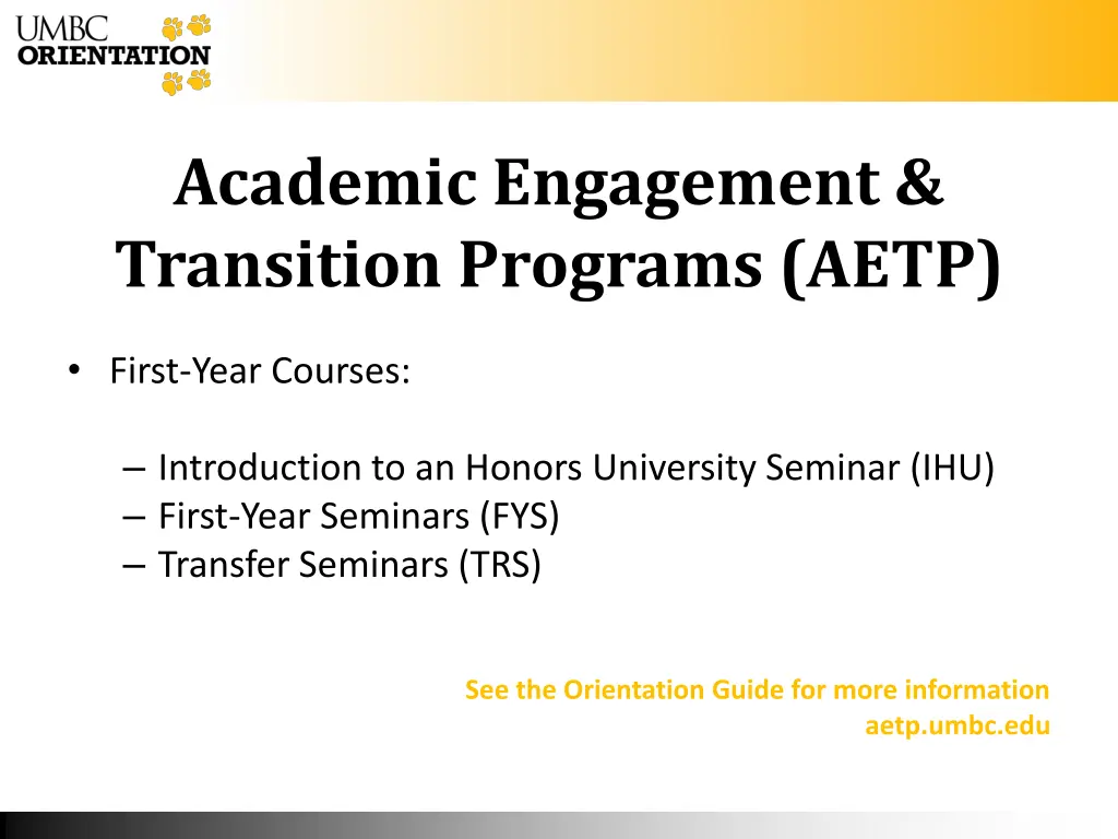 academic engagement transition programs aetp