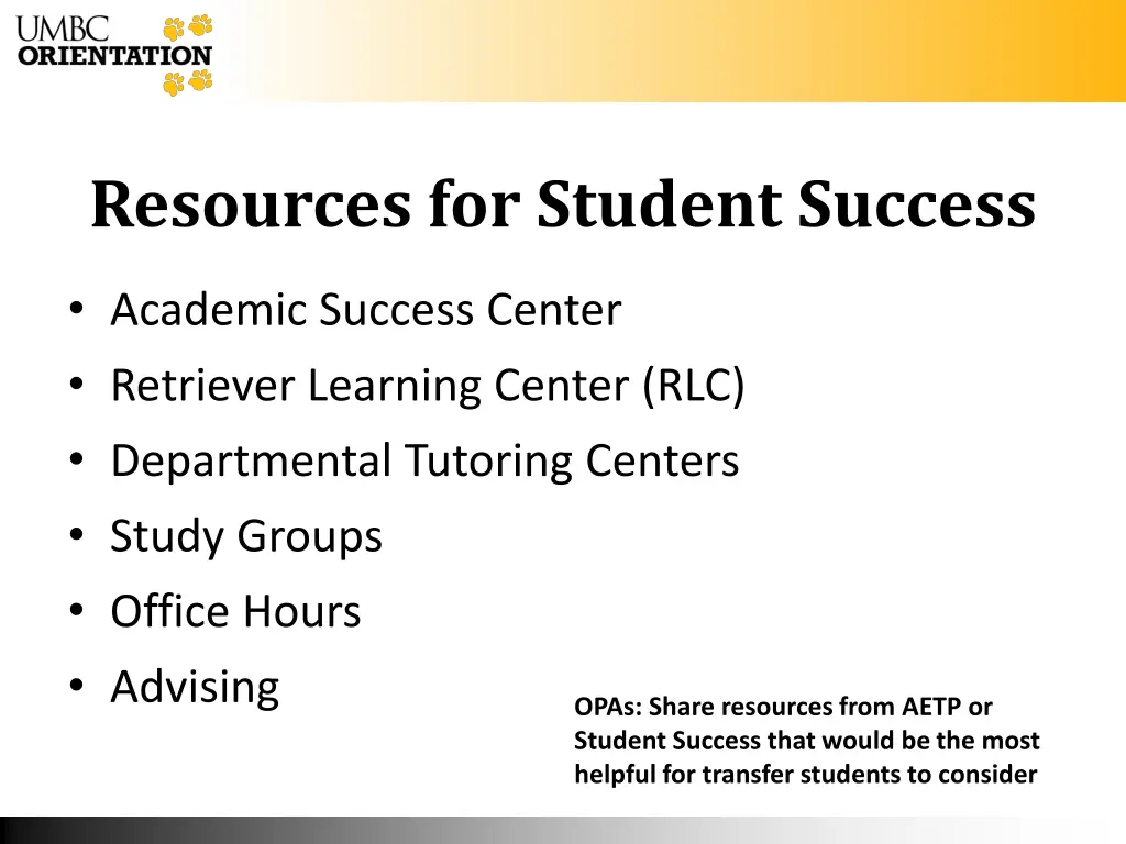 resources for student success