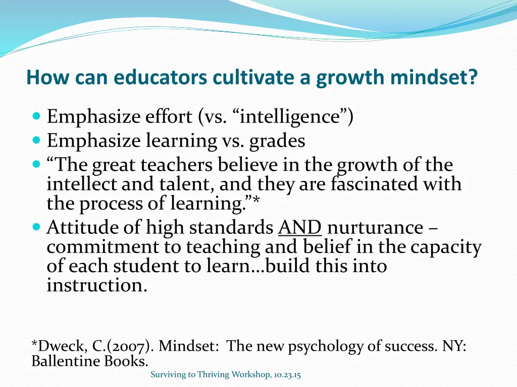 how can educators cultivate a growth mindset