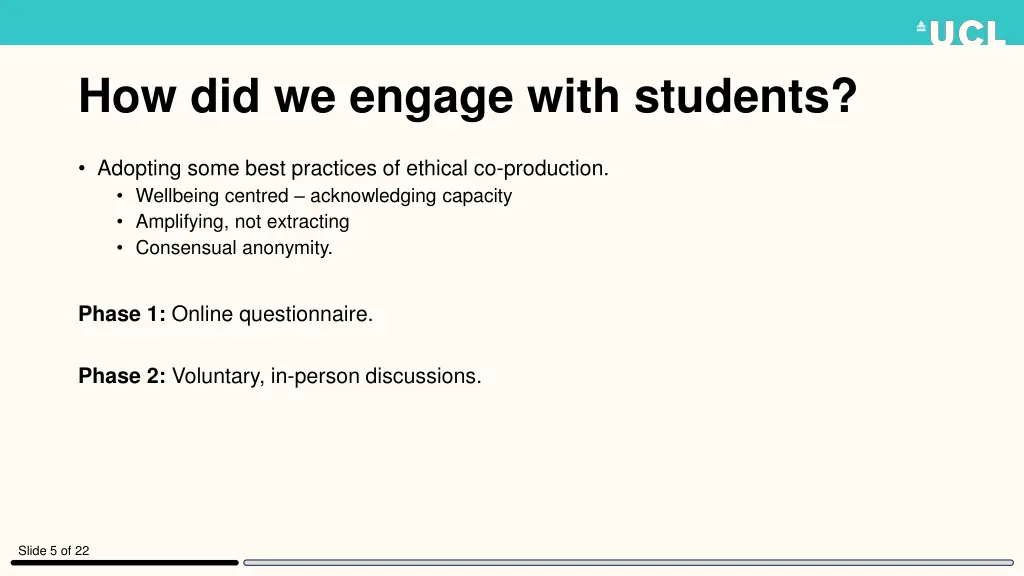 how did we engage with students