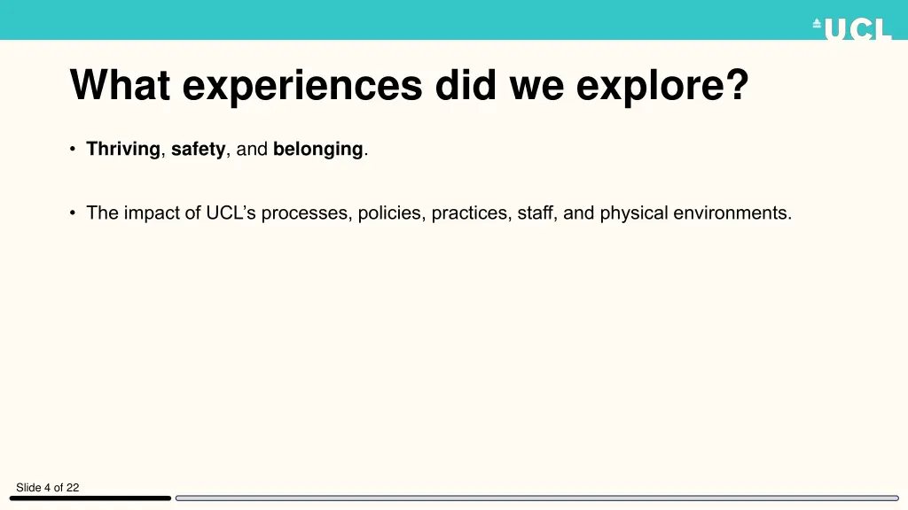 what experiences did we explore