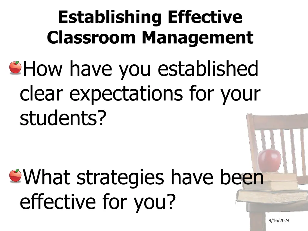 establishing effective classroom management