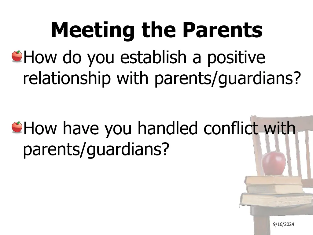 meeting the parents how do you establish