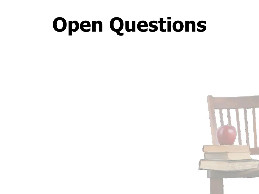 open questions