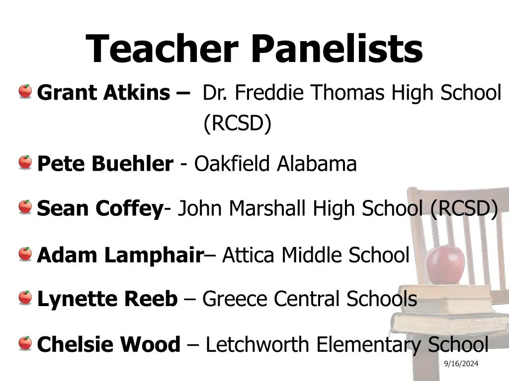 teacher panelists grant atkins dr freddie thomas