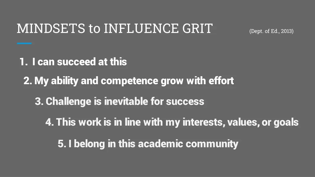 mindsets to influence grit dept of ed 2013