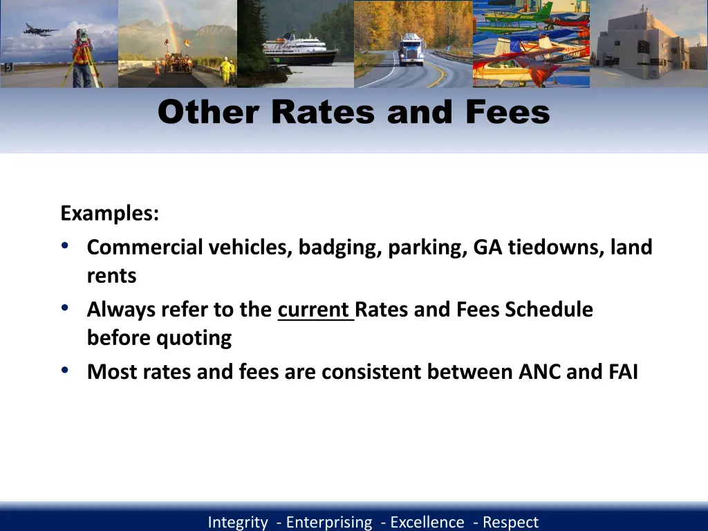 other rates and fees