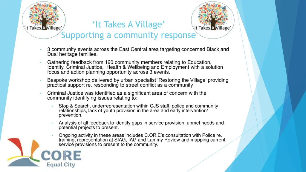 it takes a village supporting a community response