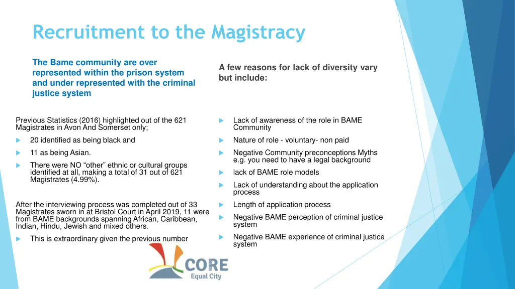 recruitment to the magistracy