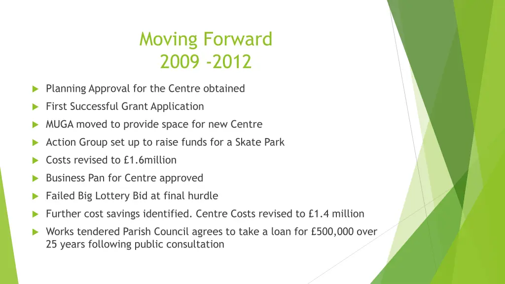 moving forward 2009 2012