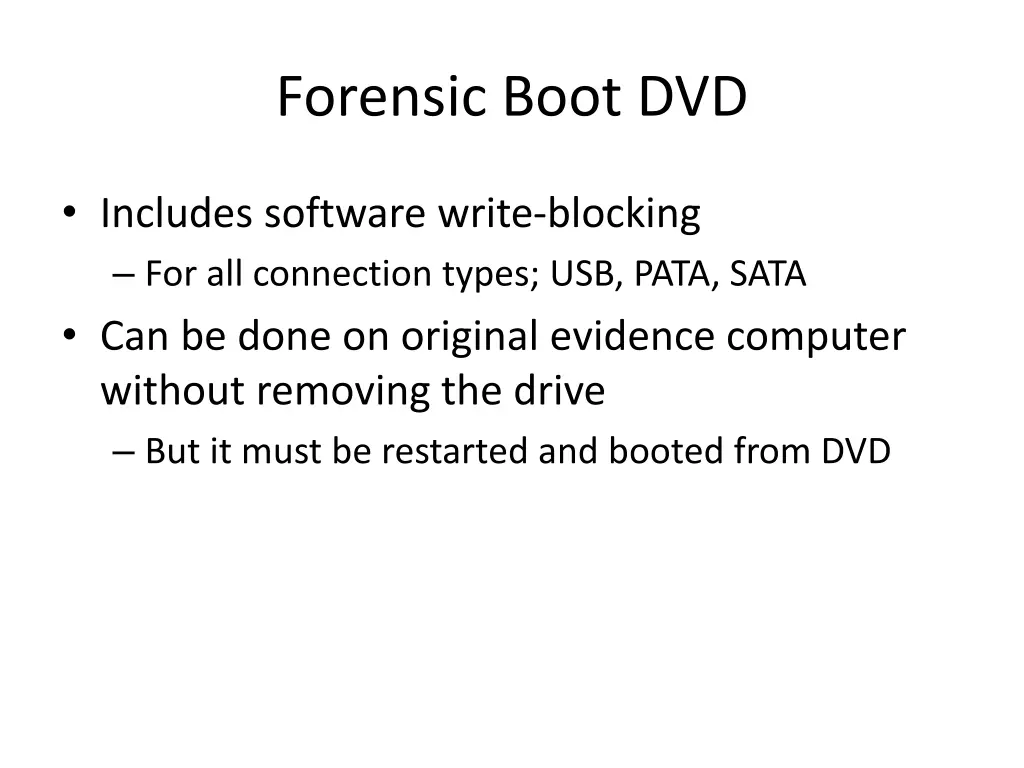 forensic boot dvd