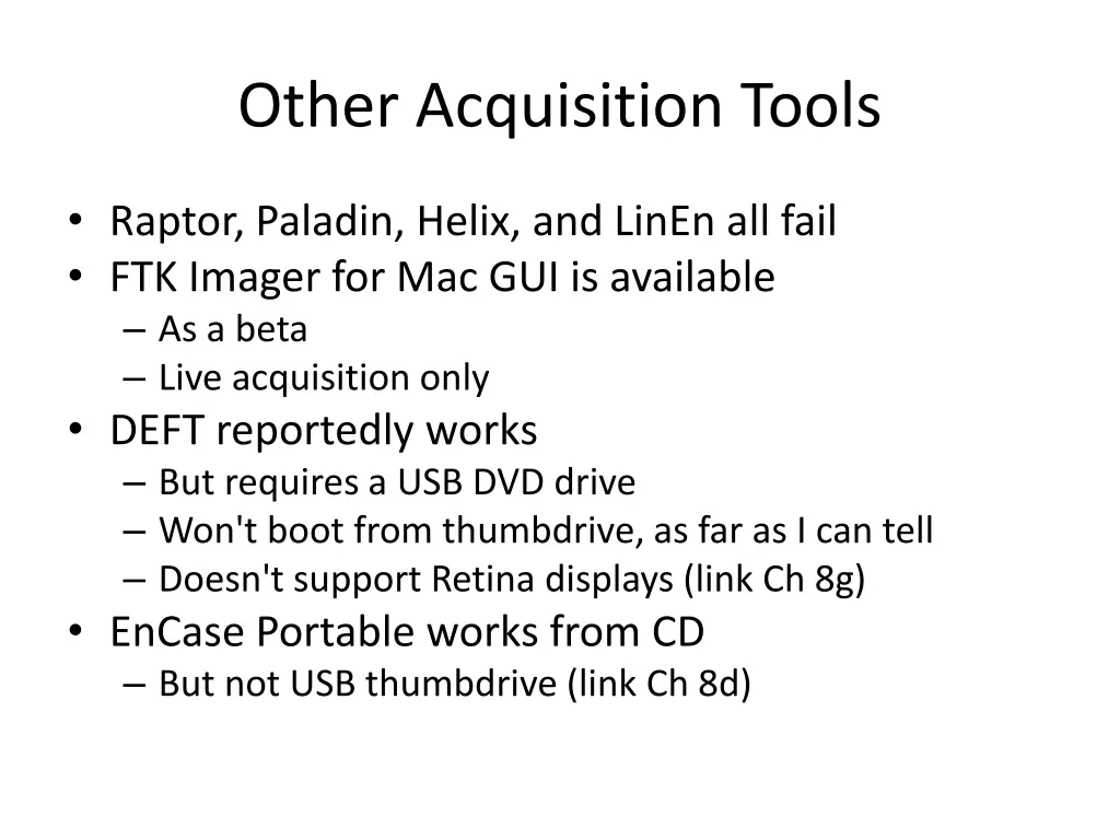 other acquisition tools