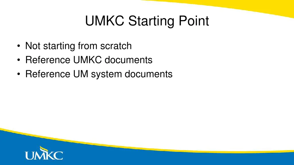 umkc starting point