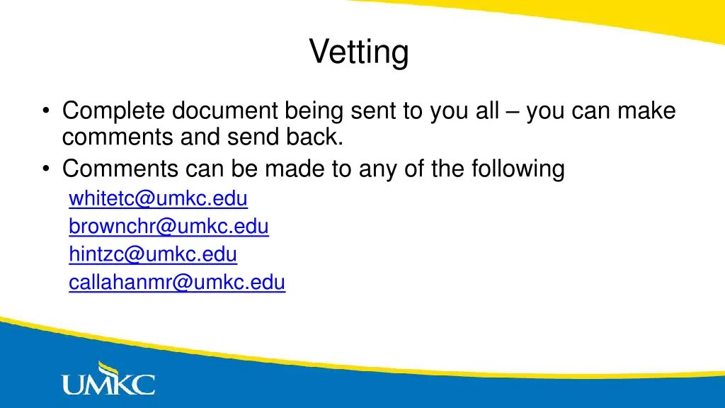 vetting