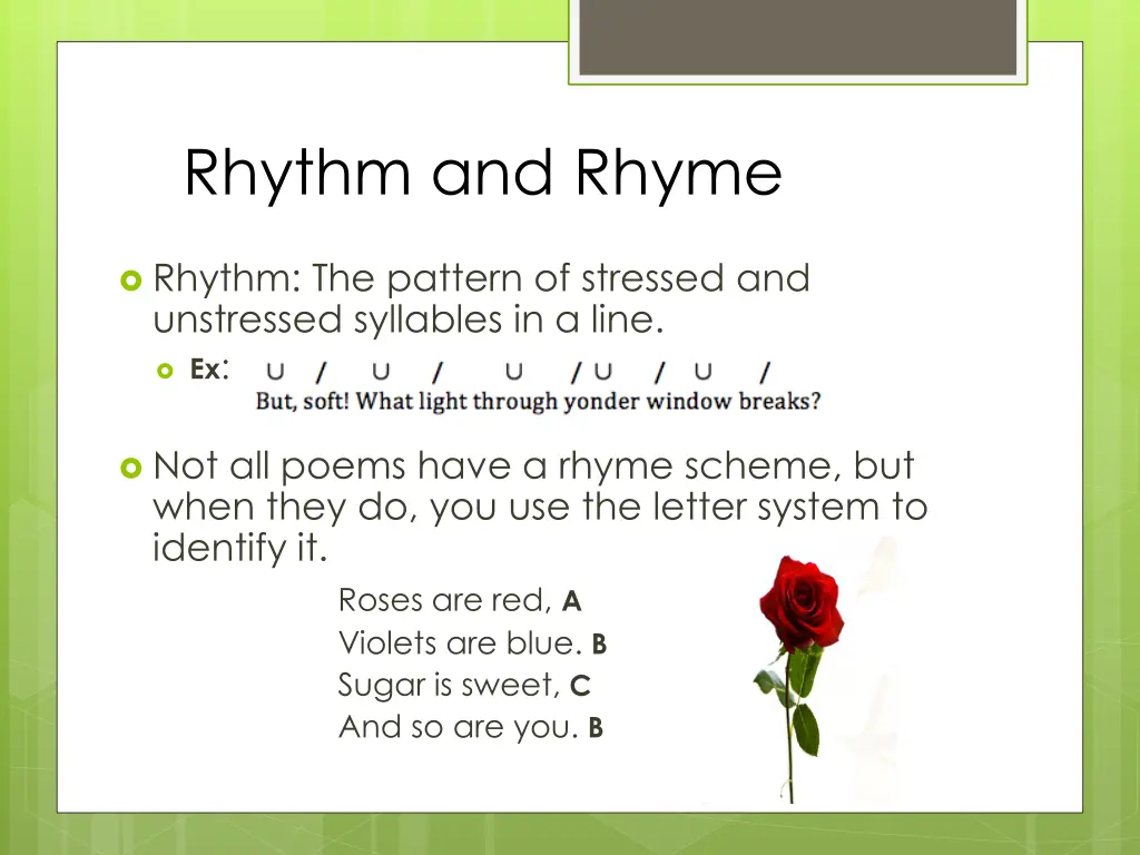 rhythm and rhyme