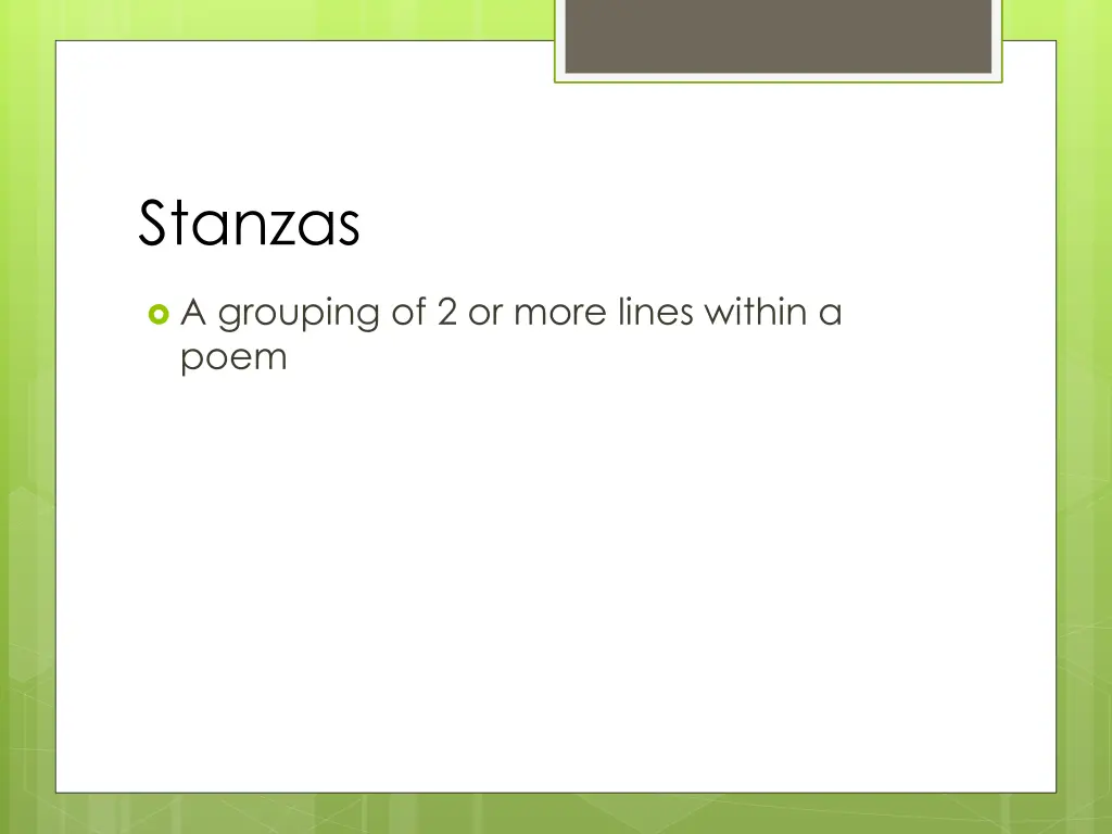 stanzas