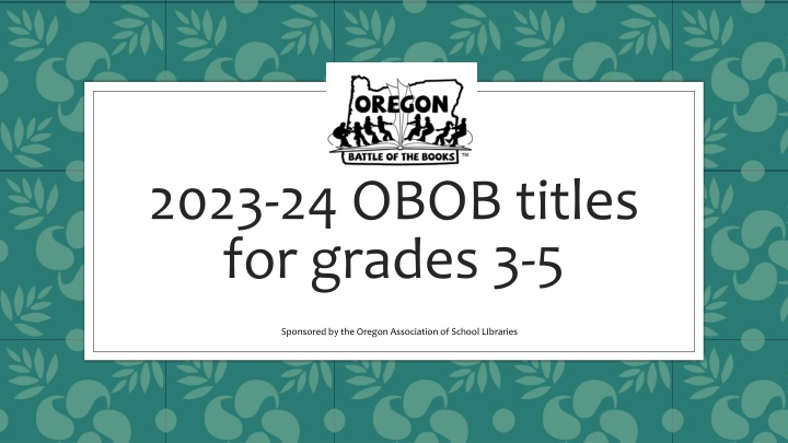 2023 24 obob titles for grades 3 5