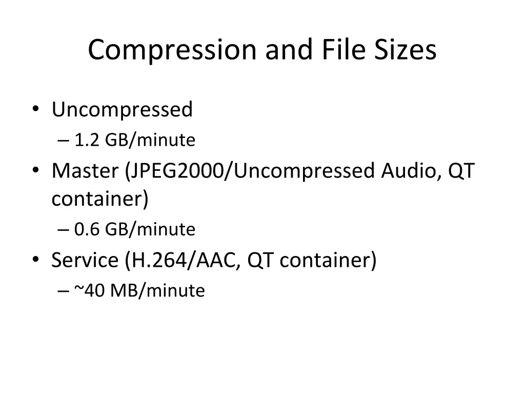 compression and file sizes