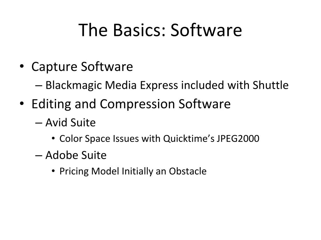 the basics software