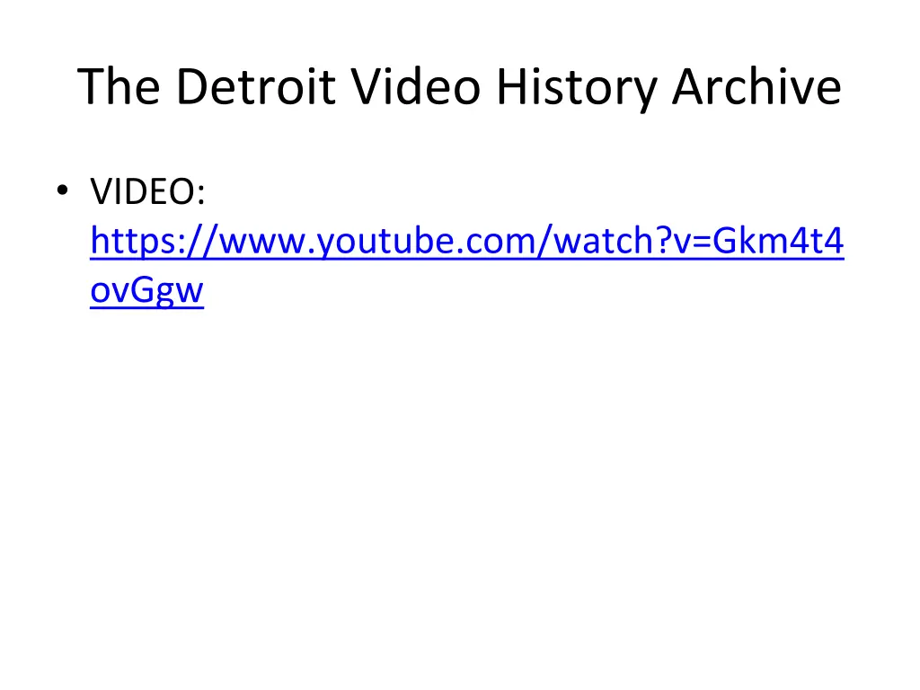 the detroit video history archive