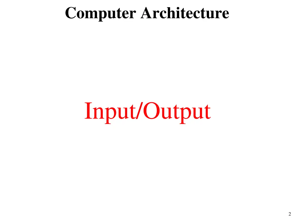 computer architecture 1