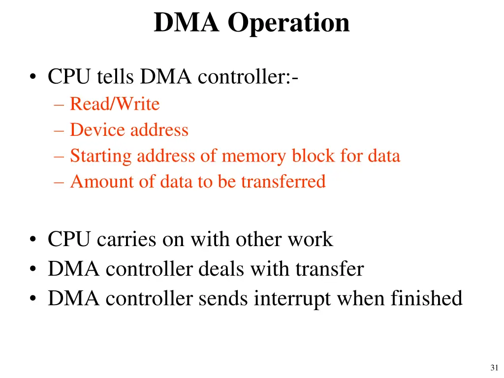 dma operation