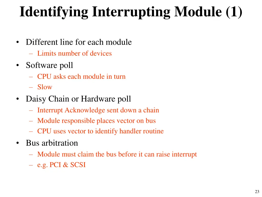 identifying interrupting module 1