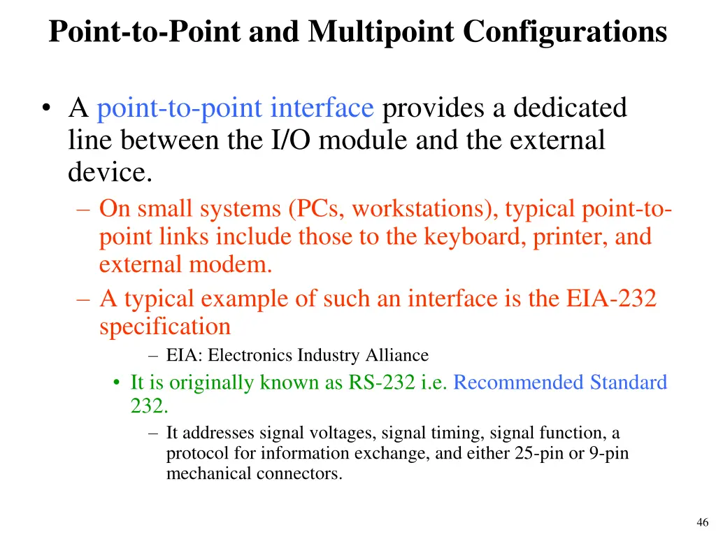 point to point and multipoint configurations