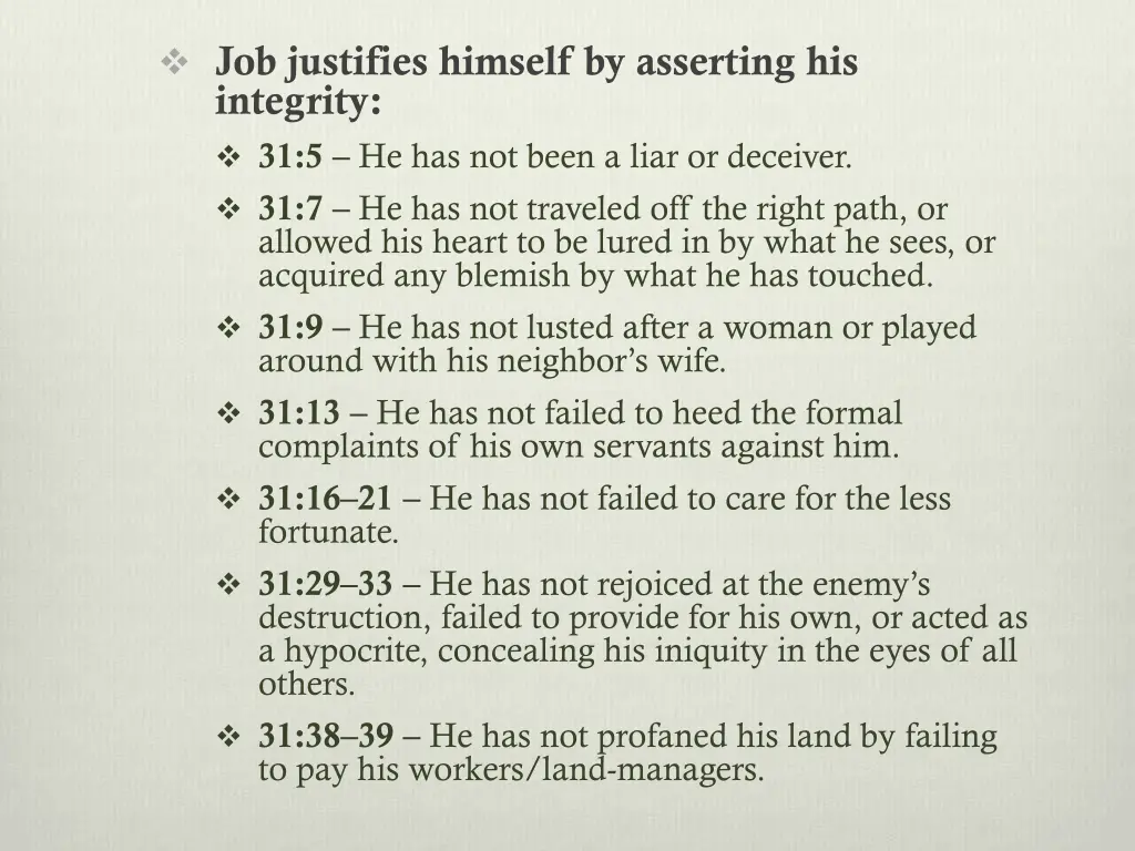 job justifies himself by asserting his integrity