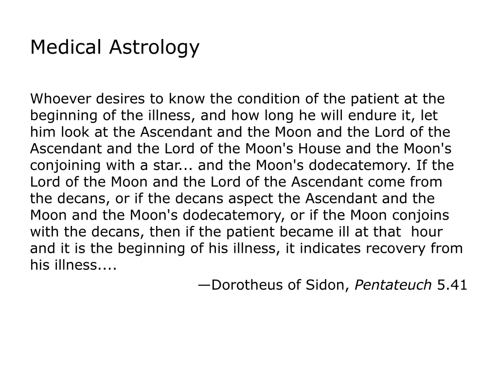 medical astrology