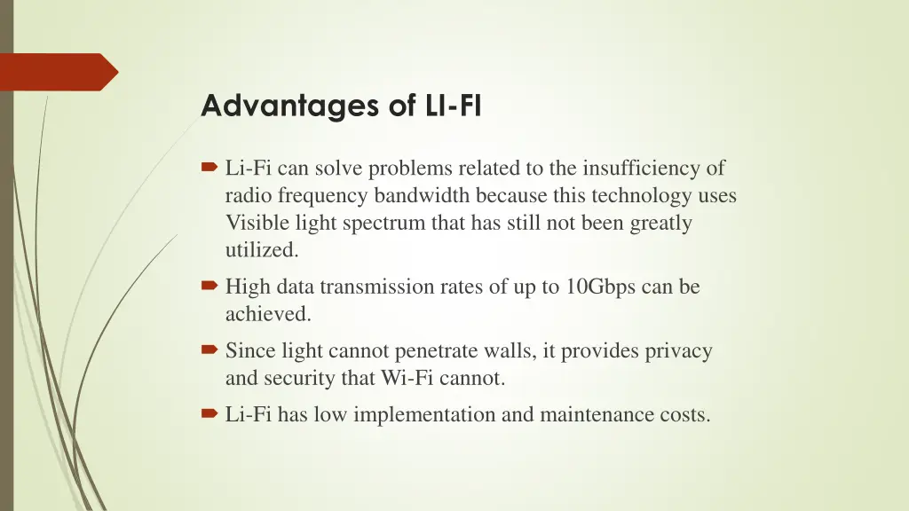 advantages of li fi