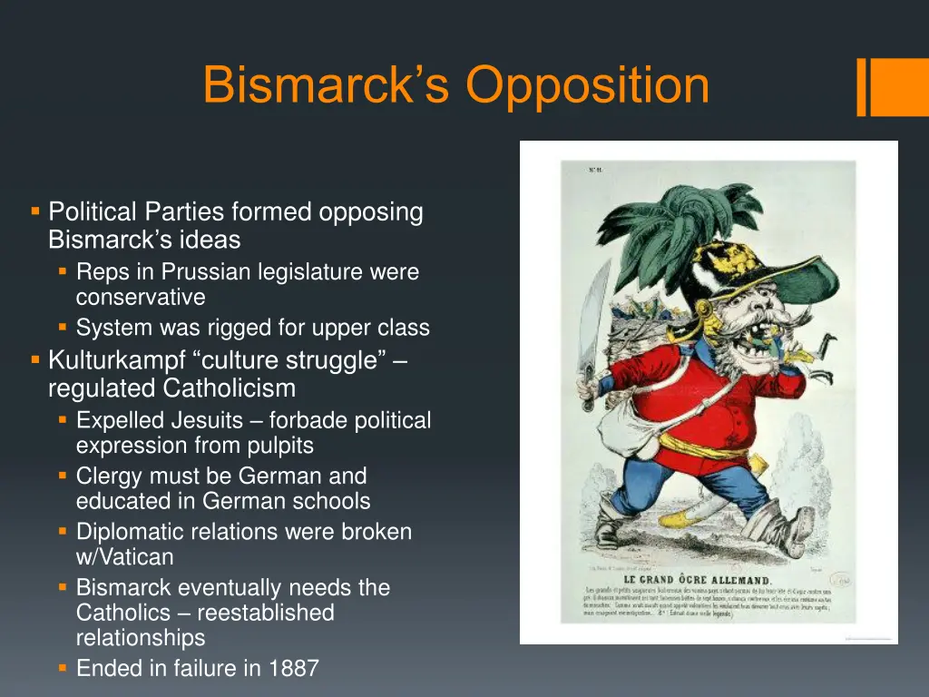 bismarck s opposition