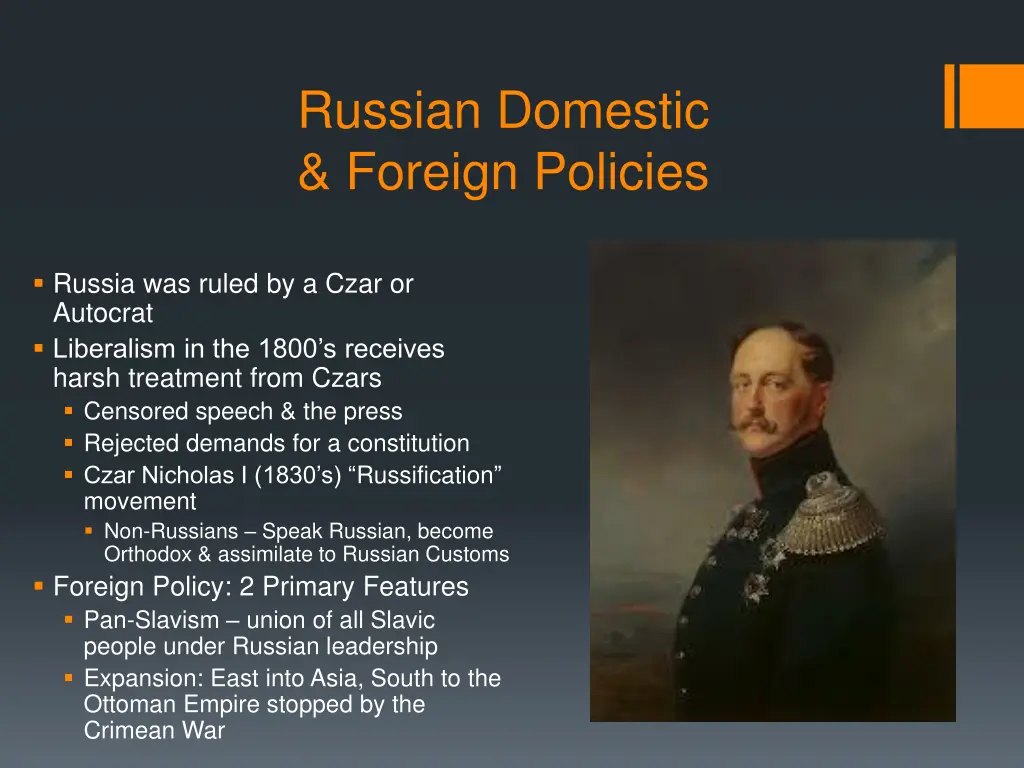 russian domestic foreign policies