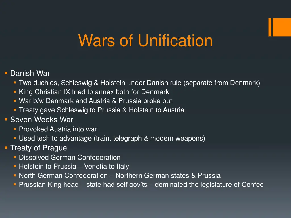 wars of unification