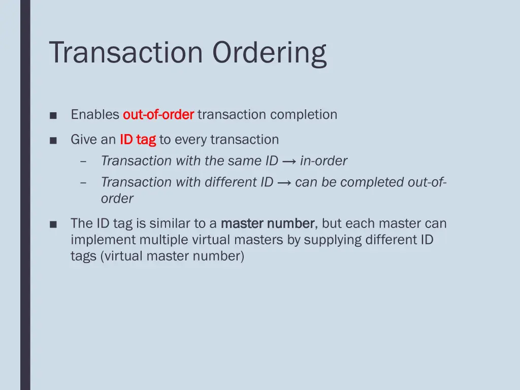 transaction ordering