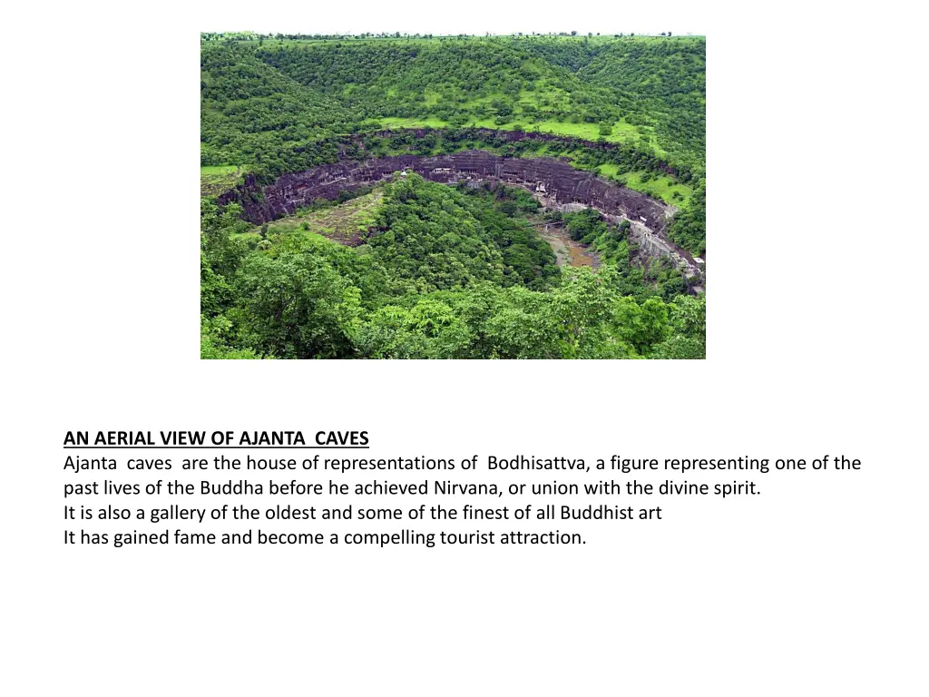 an aerial view of ajanta caves ajanta caves