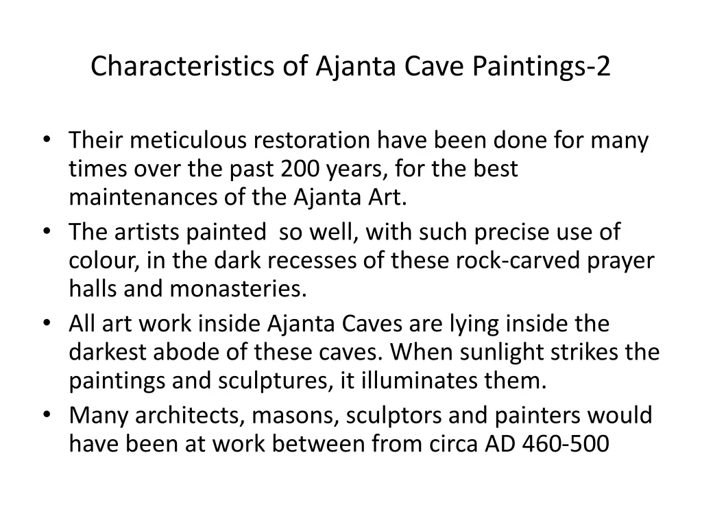 characteristics of ajanta cave paintings 2 1