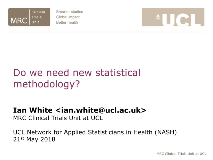 do we need new statistical methodology