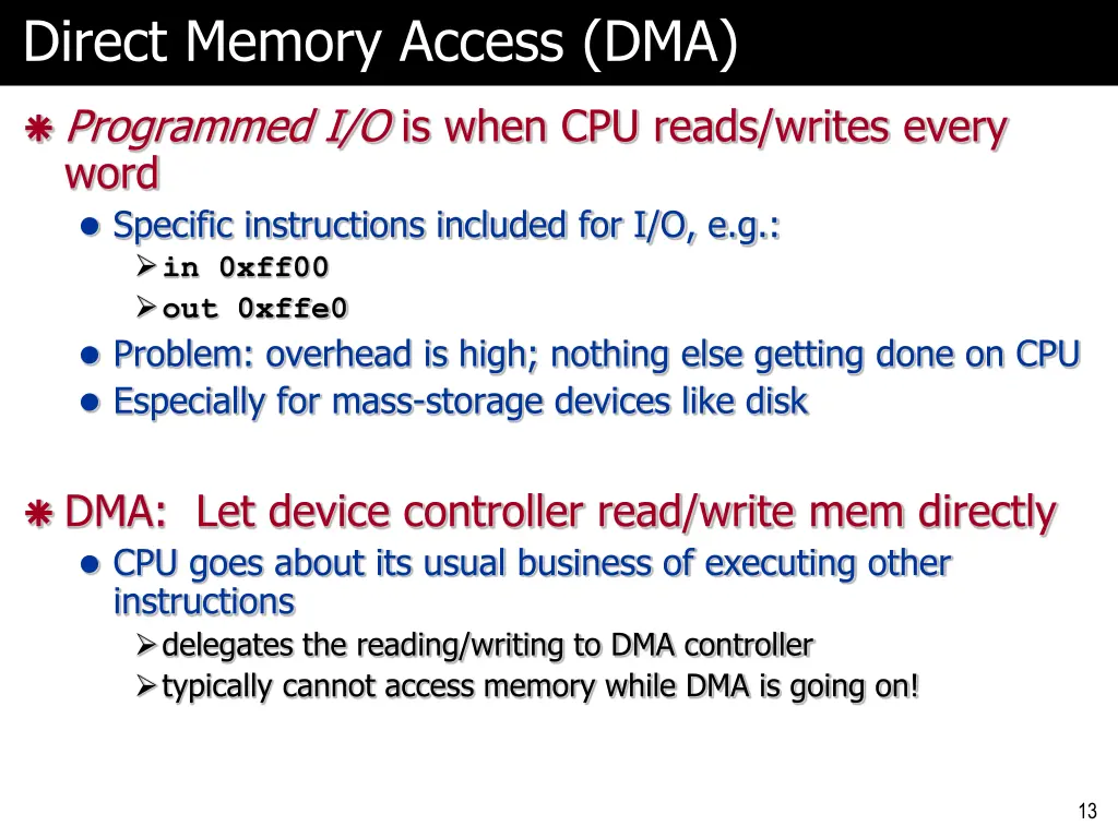 direct memory access dma