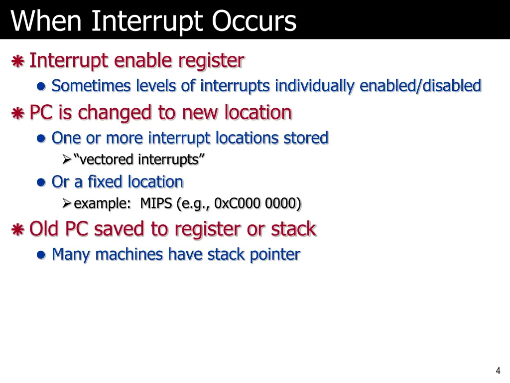 when interrupt occurs