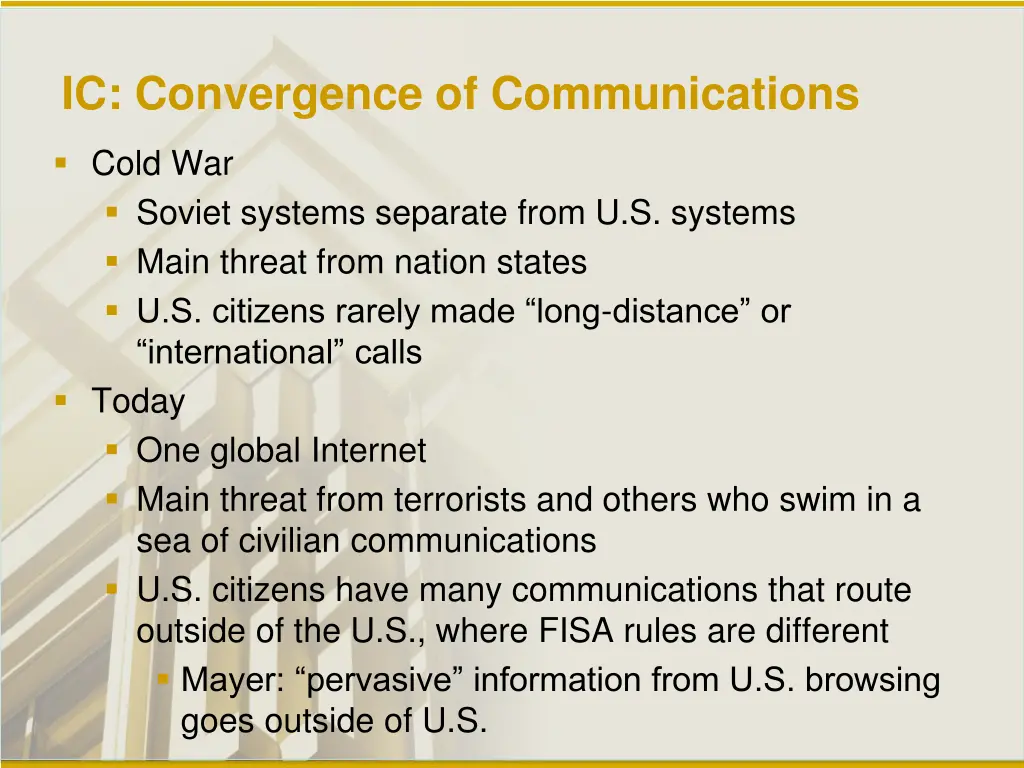 ic convergence of communications