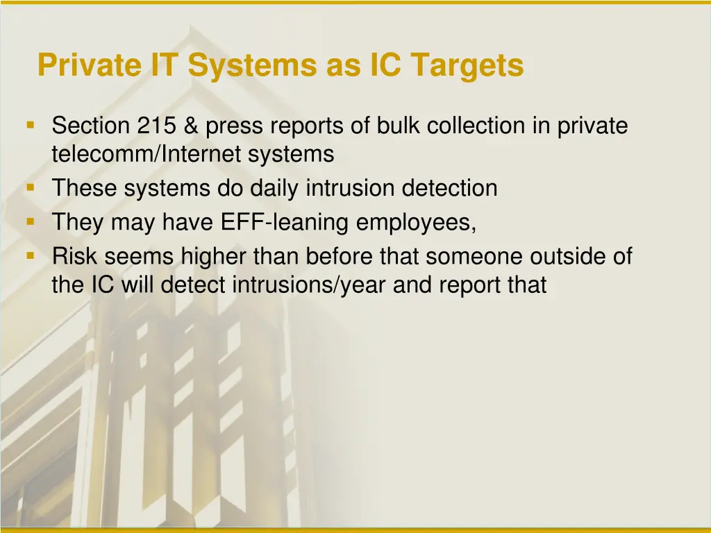 private it systems as ic targets