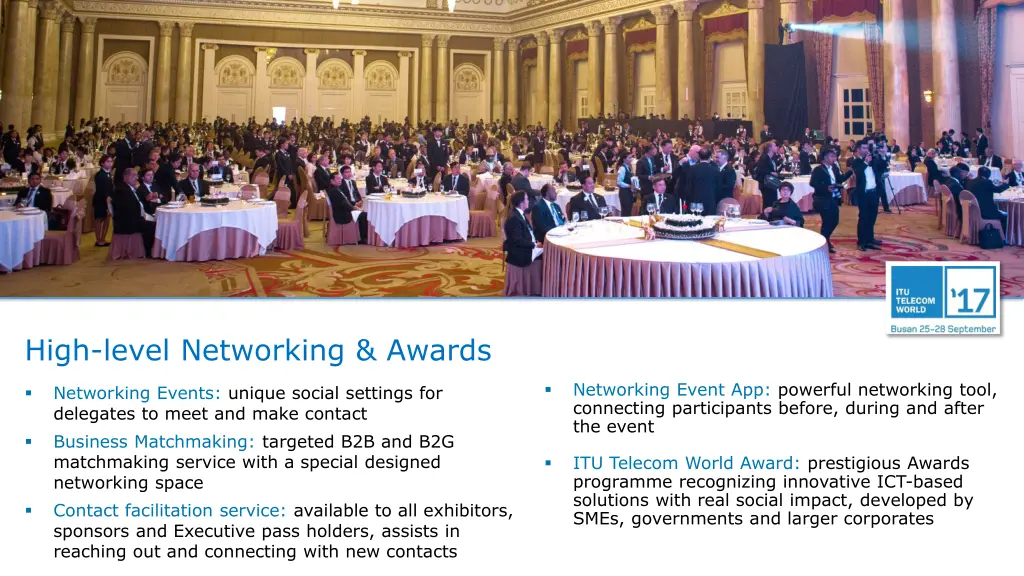 high level networking awards