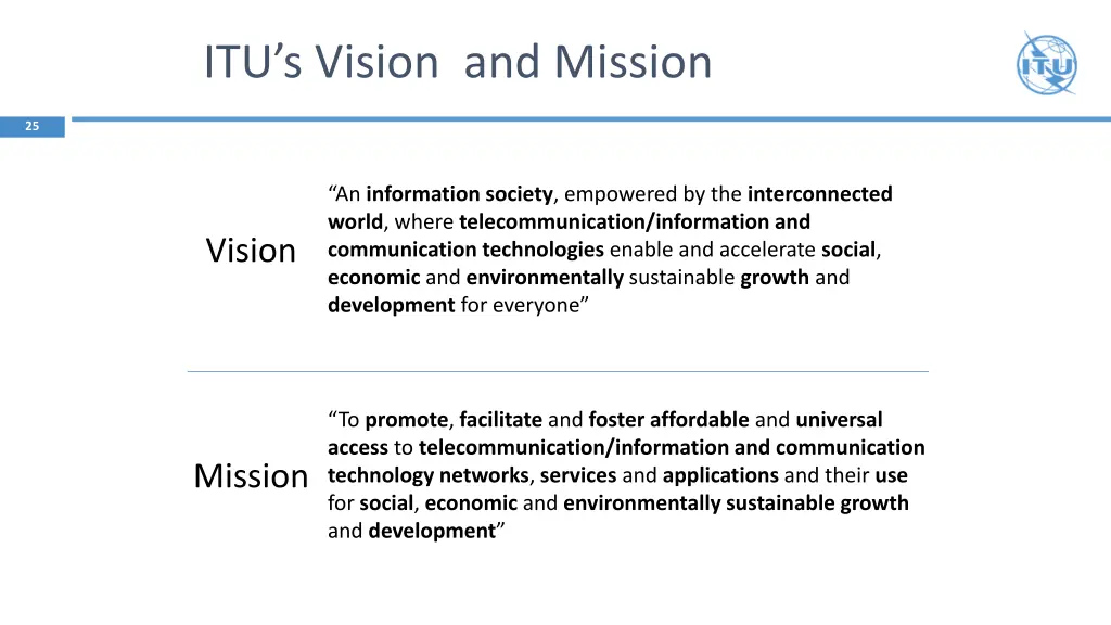 itu s vision and mission