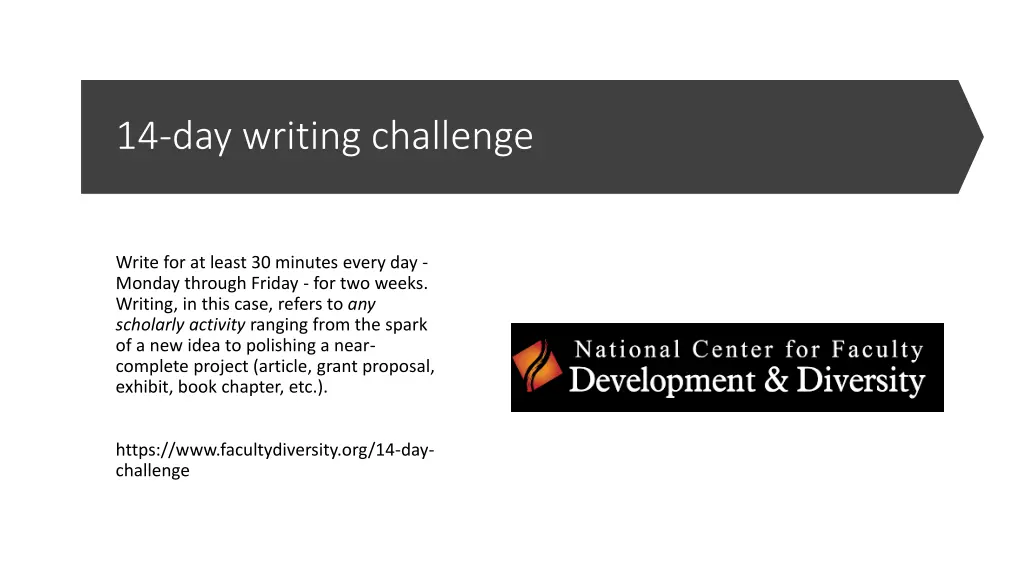 14 day writing challenge