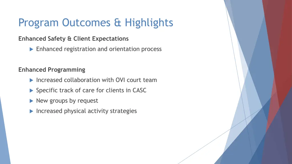 program outcomes highlights 2