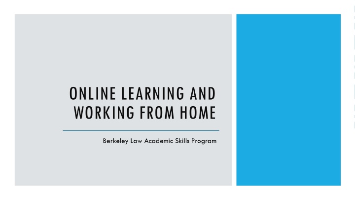 online learning and working from home